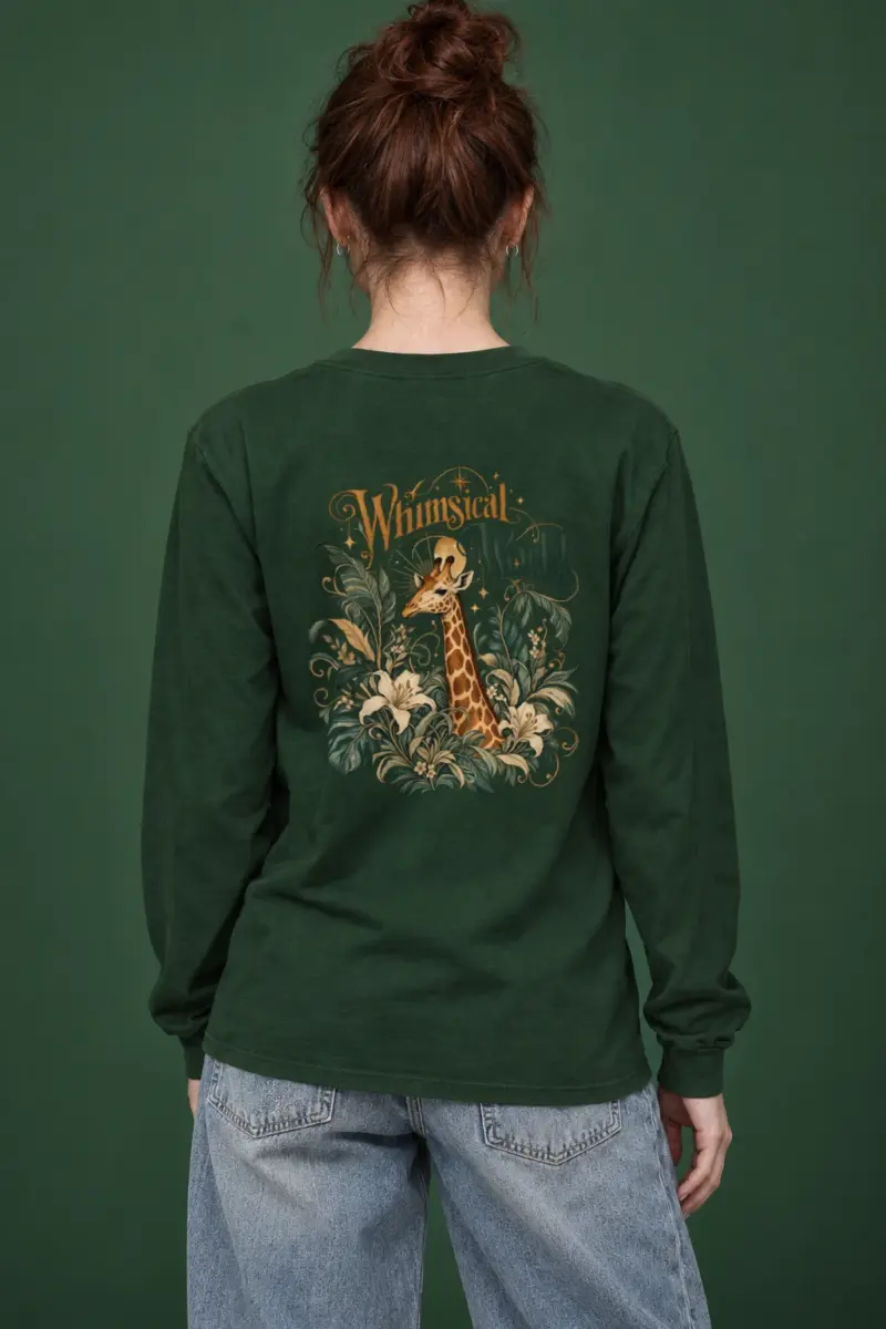 "Botanical Giraffe" Unisex Longsleeve T-shirt