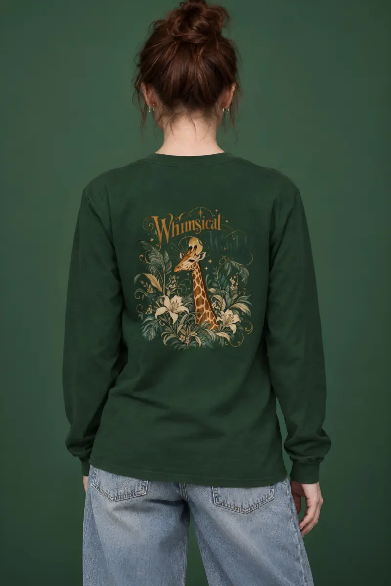 "Botanical Giraffe" Unisex Longsleeve T-shirt