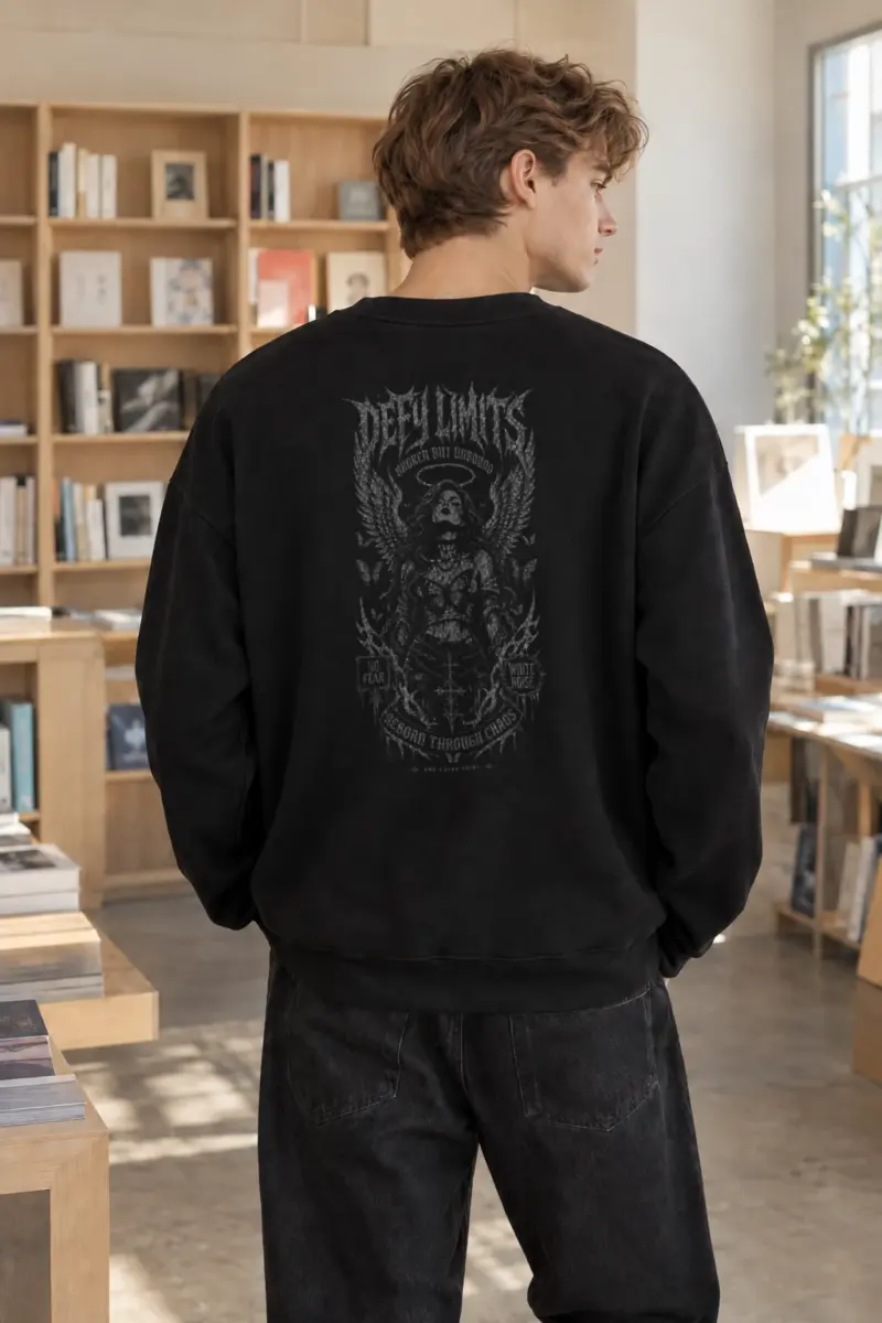"Botanical Heraldic Crest" Heavy Blend Unisex Crewneck Sweatshirt | Gildan 18000