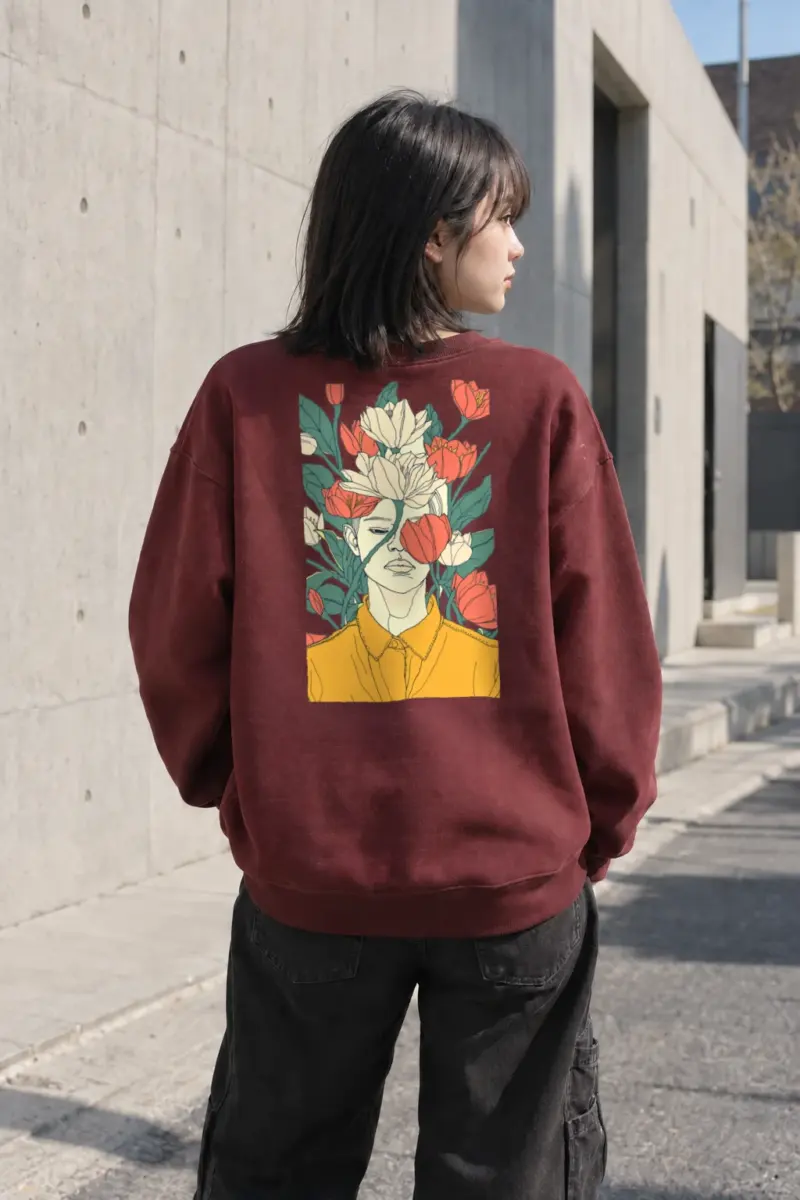 “Botanical Muse” Heavy Blend Unisex Crewneck Sweatshirt | Gildan 18000