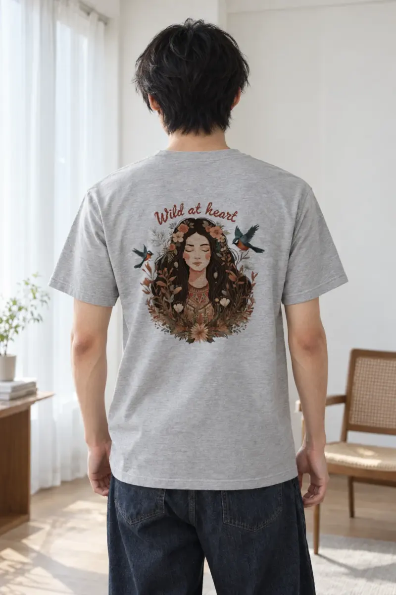 "Botanical Muse" Heavyweight Unisex Crewneck T-shirt | Gildan 5000