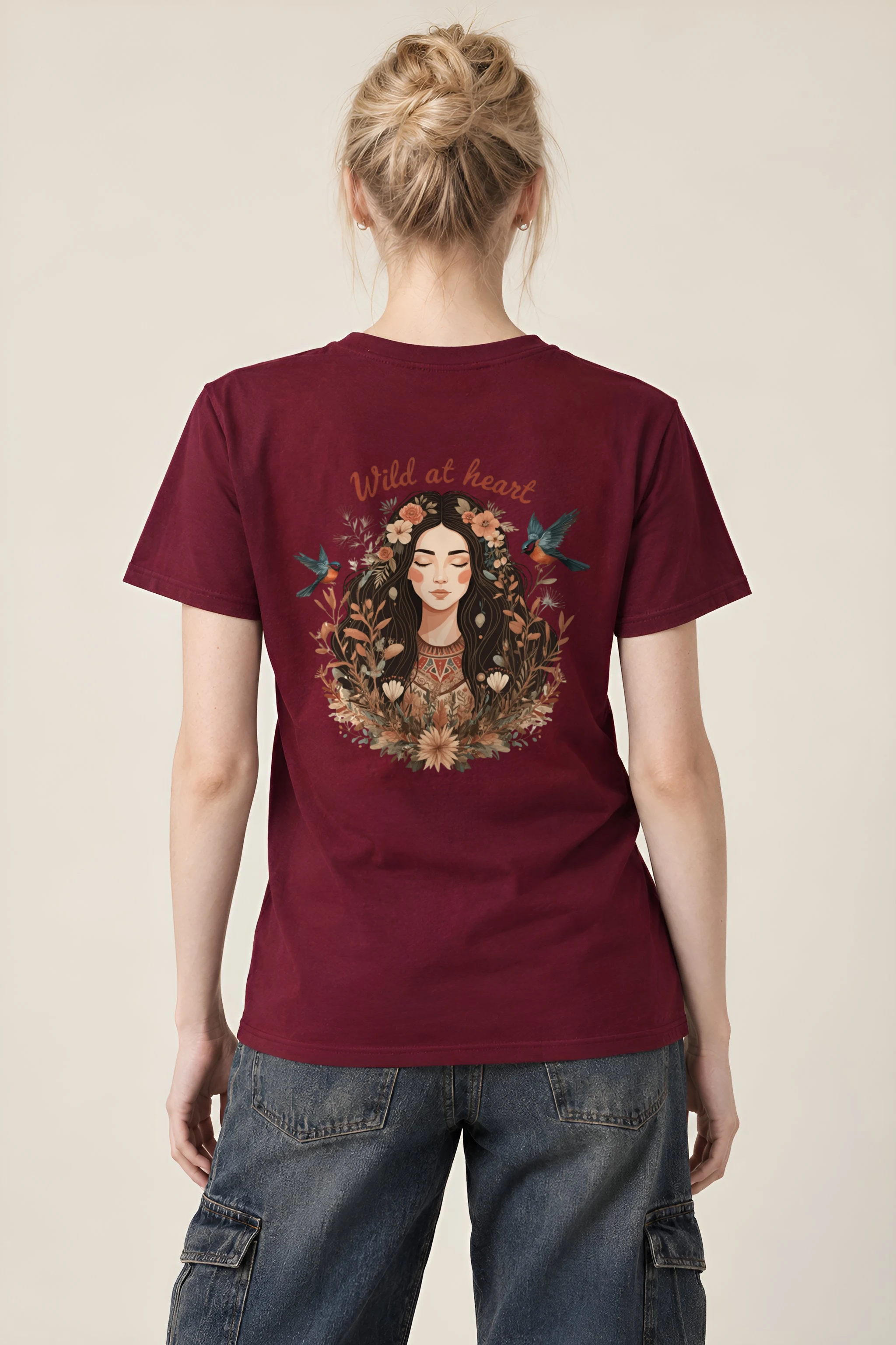 "Botanical Muse" Heavyweight Unisex Crewneck T-shirt