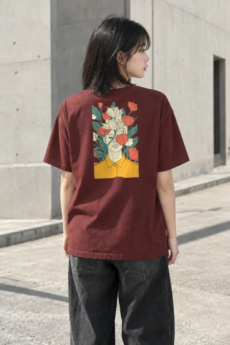 “Botanical Muse” Heavyweight Unisex Crewneck T-shirt | Gildan 5000