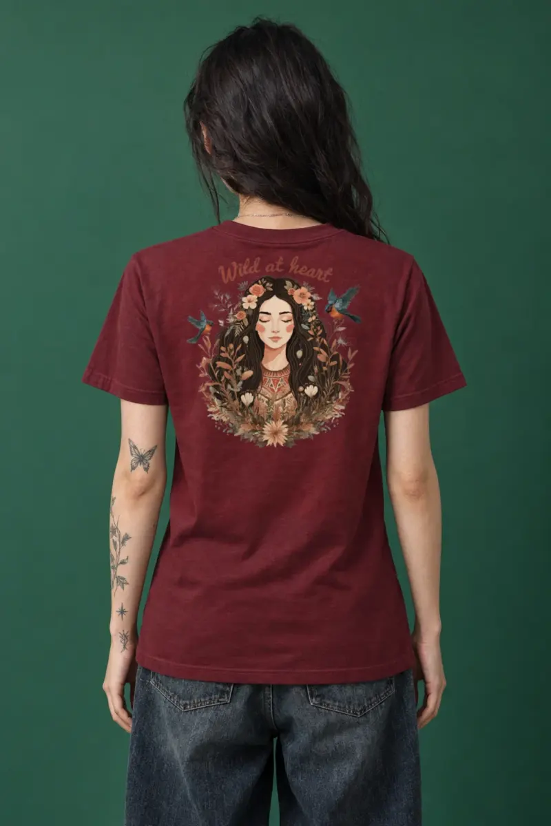 "Botanical Muse" Heavyweight Unisex Crewneck T-shirt