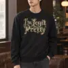 "Botanical Rose Lettering" Heavy Blend Unisex Crewneck Sweatshirt | Gildan 18000