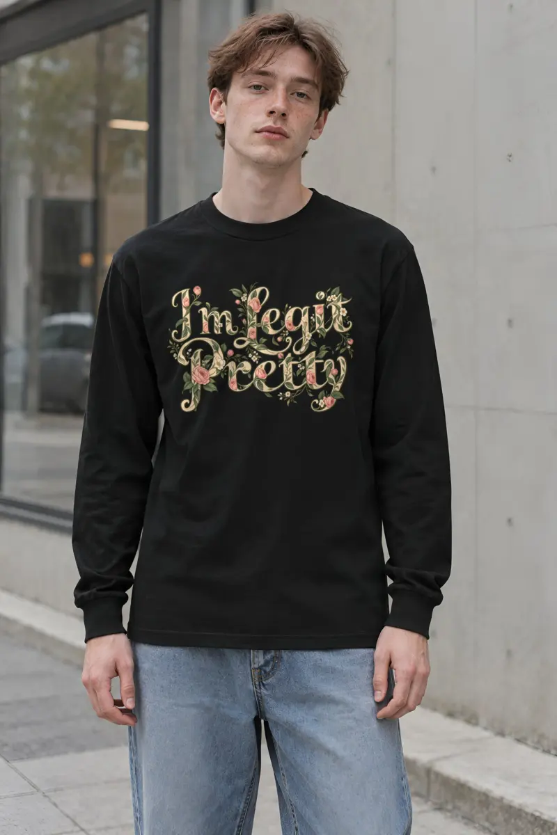 "Botanical Rose Lettering" Unisex Longsleeve T-shirt
