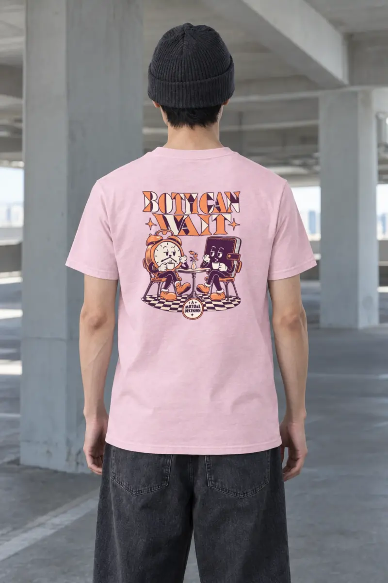 "Both Can Wait" Heavyweight Unisex Crewneck T-shirt