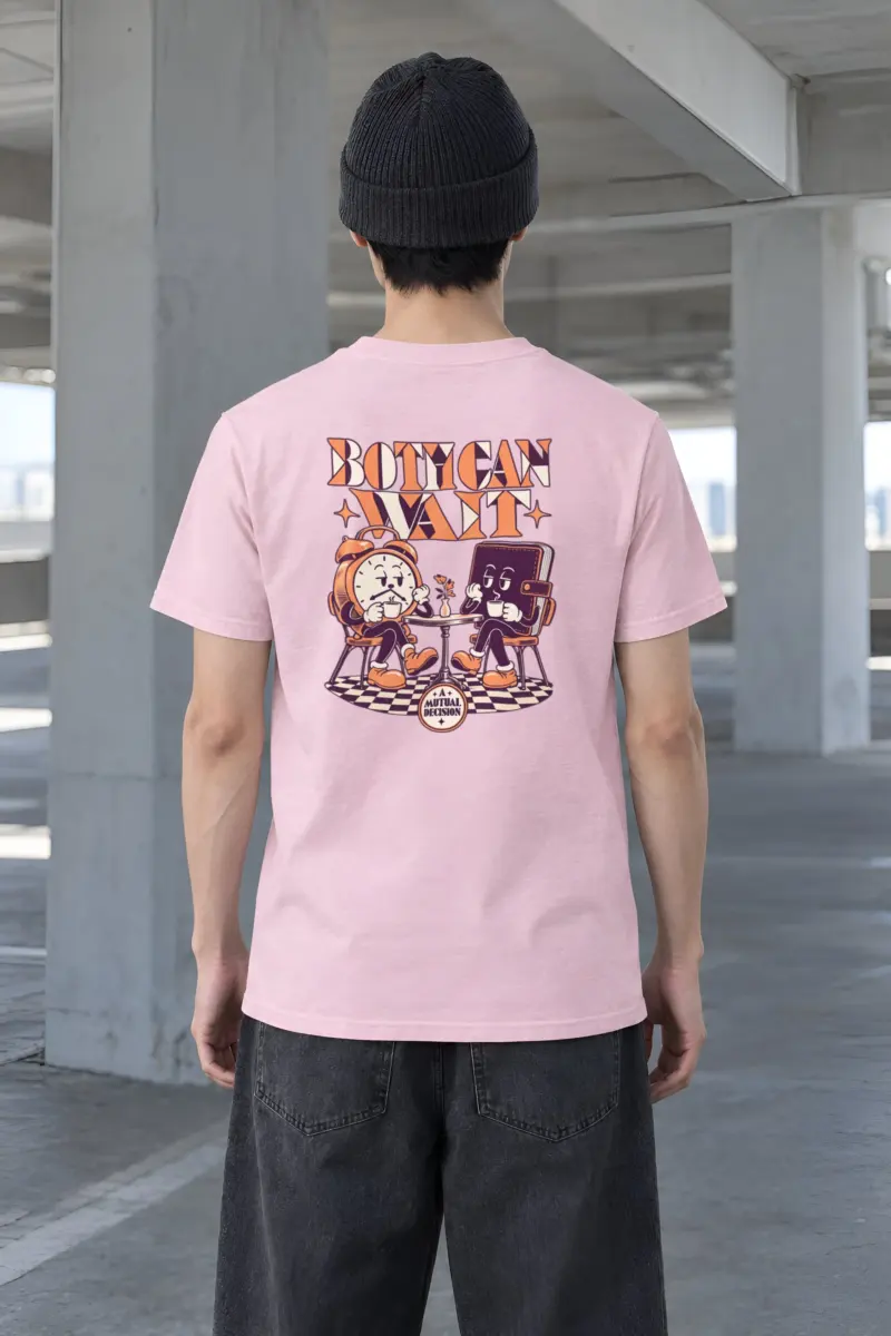 "Both Can Wait" Heavyweight Unisex Crewneck T-shirt