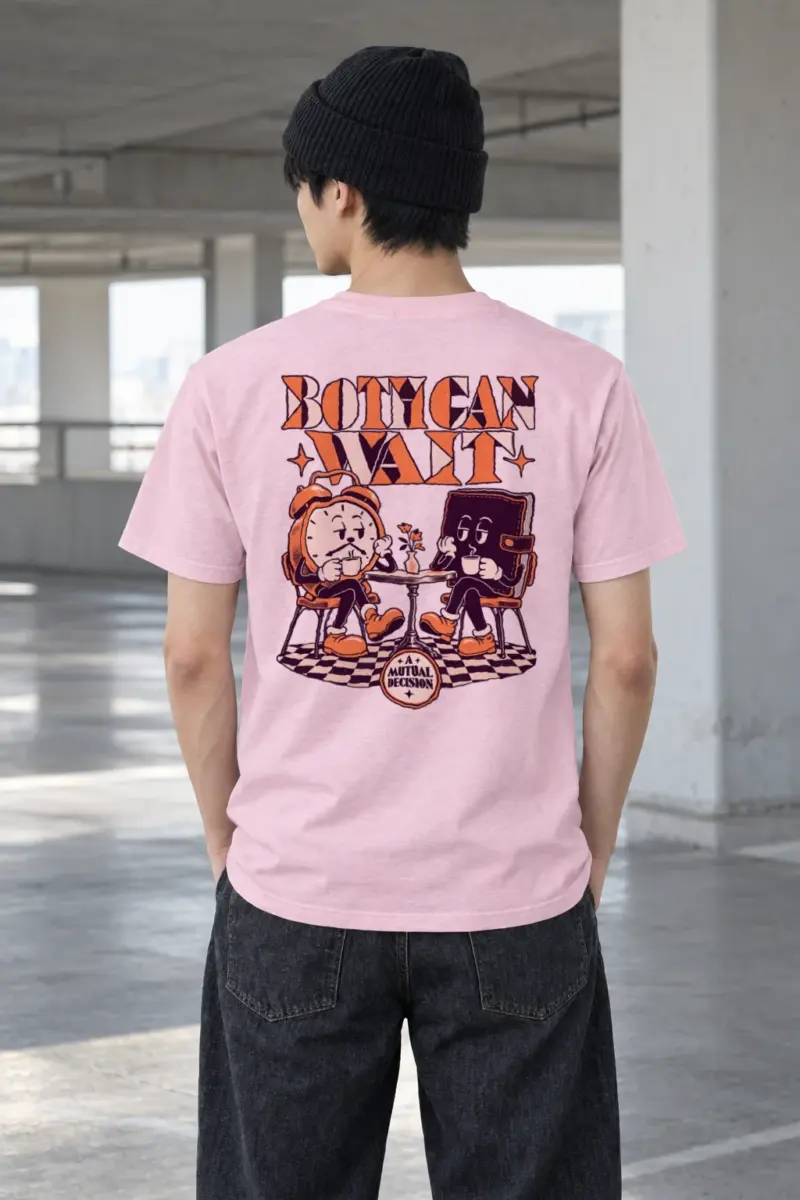 "Both Can Wait" Heavyweight Unisex Crewneck T-shirt | Gildan 5000