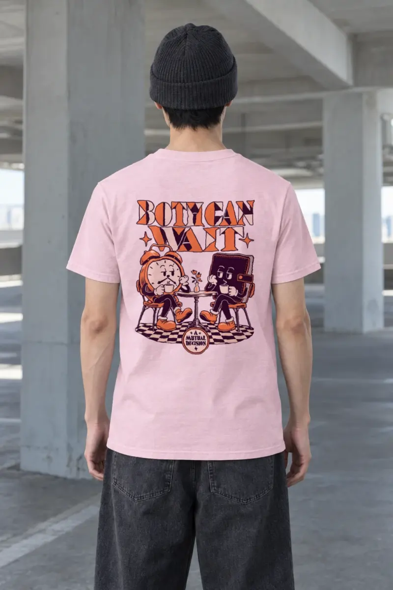 "Both Can Wait" Heavyweight Unisex Crewneck T-shirt