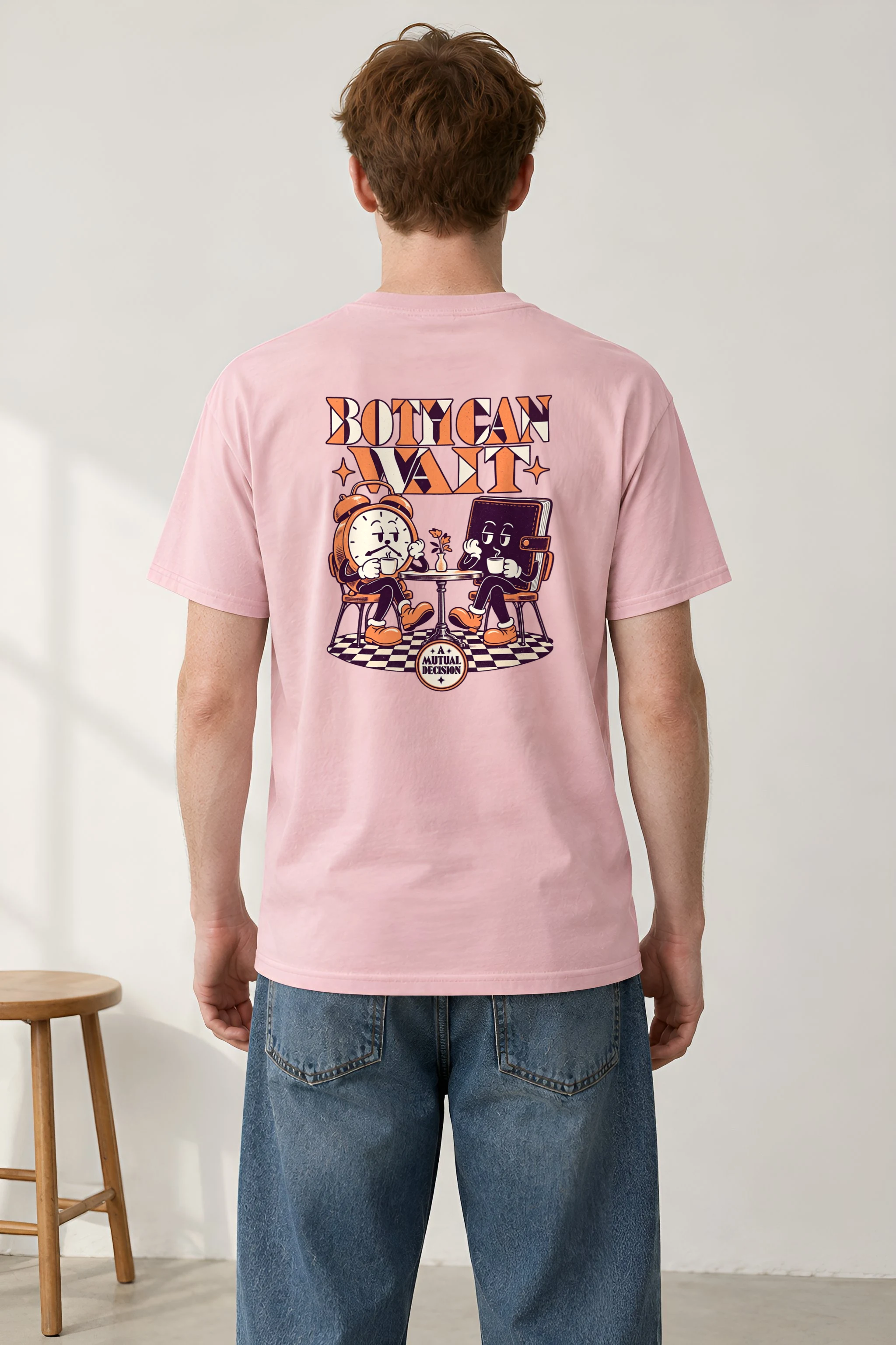 "Both Can Wait" Heavyweight Unisex Crewneck T-shirt