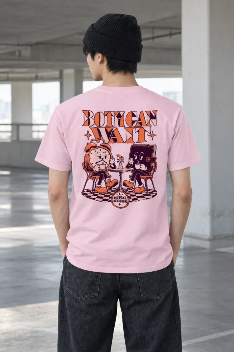 "Both Can Wait" Heavyweight Unisex Crewneck T-shirt