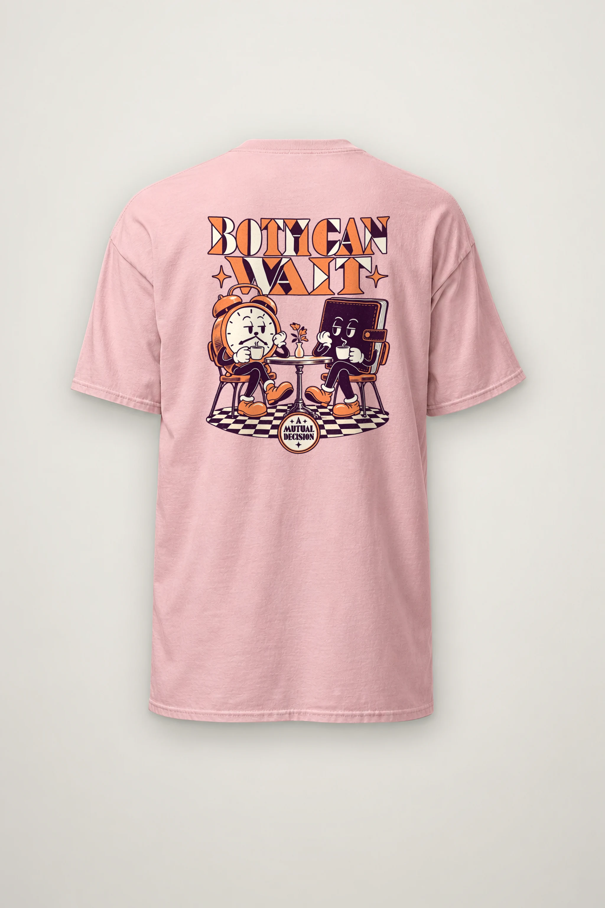 "Both Can Wait" Heavyweight Unisex Crewneck T-shirt