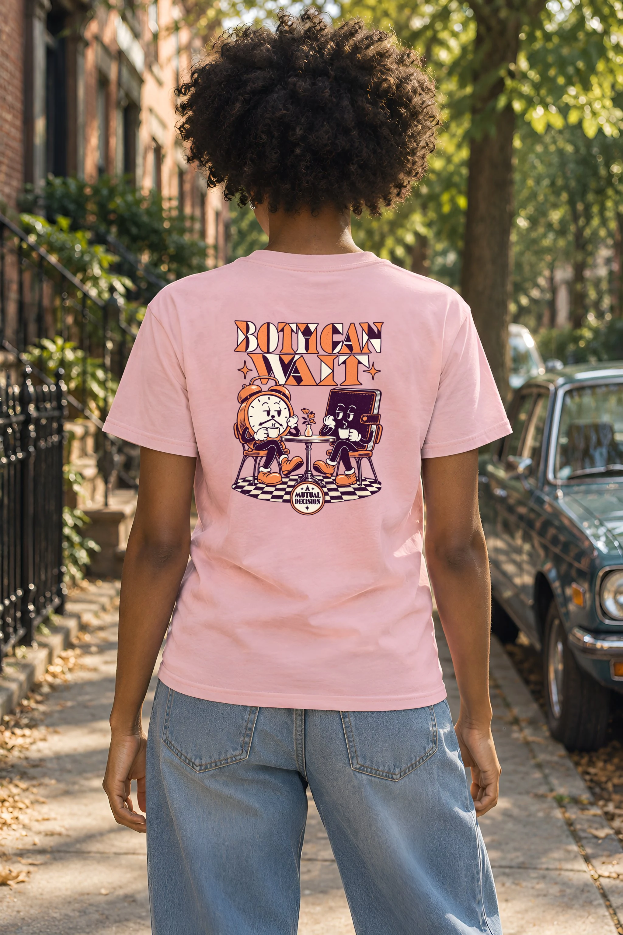 "Both Can Wait" Heavyweight Unisex Crewneck T-shirt