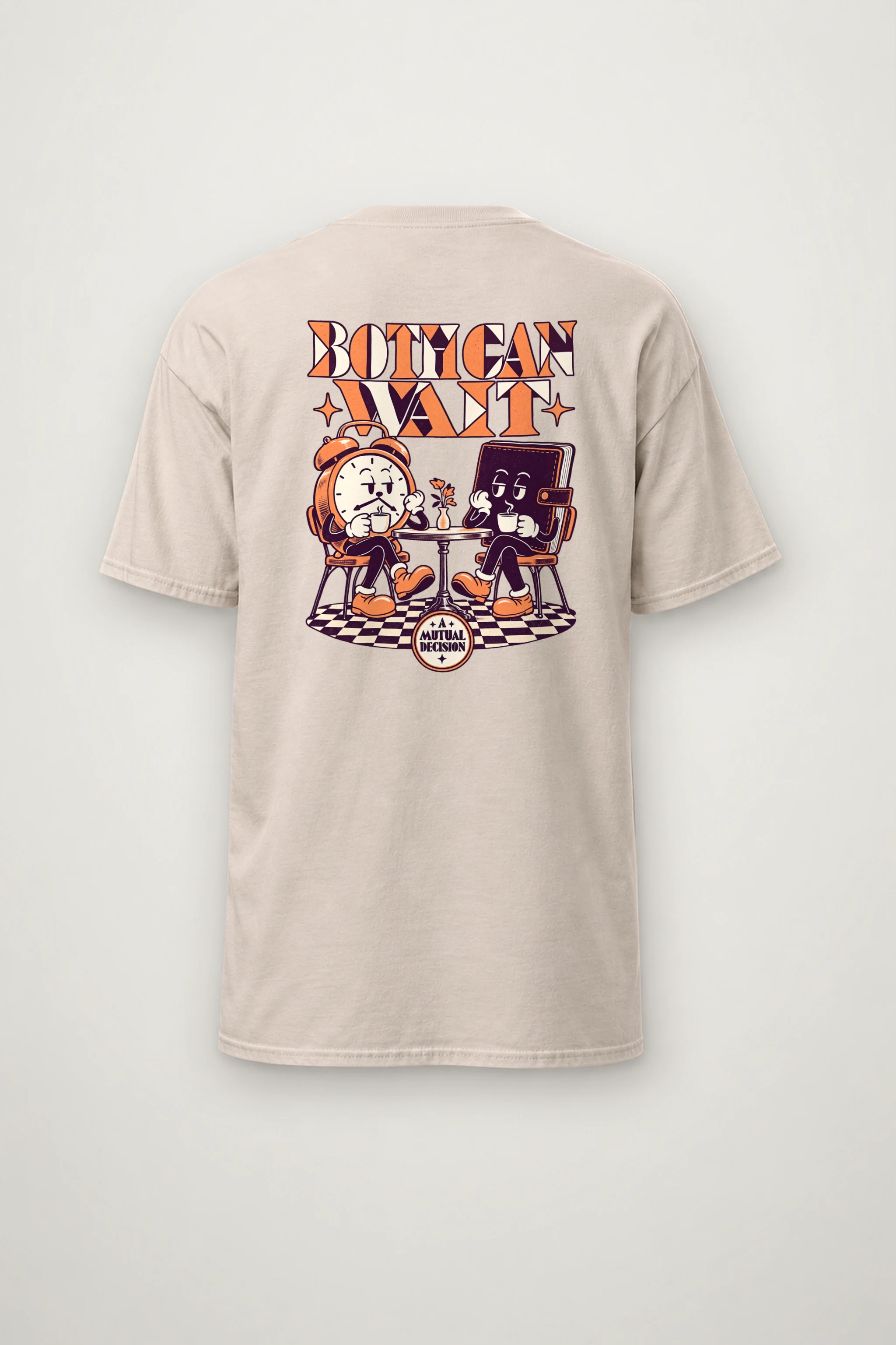 "Both Can Wait" Heavyweight Unisex Crewneck T-shirt