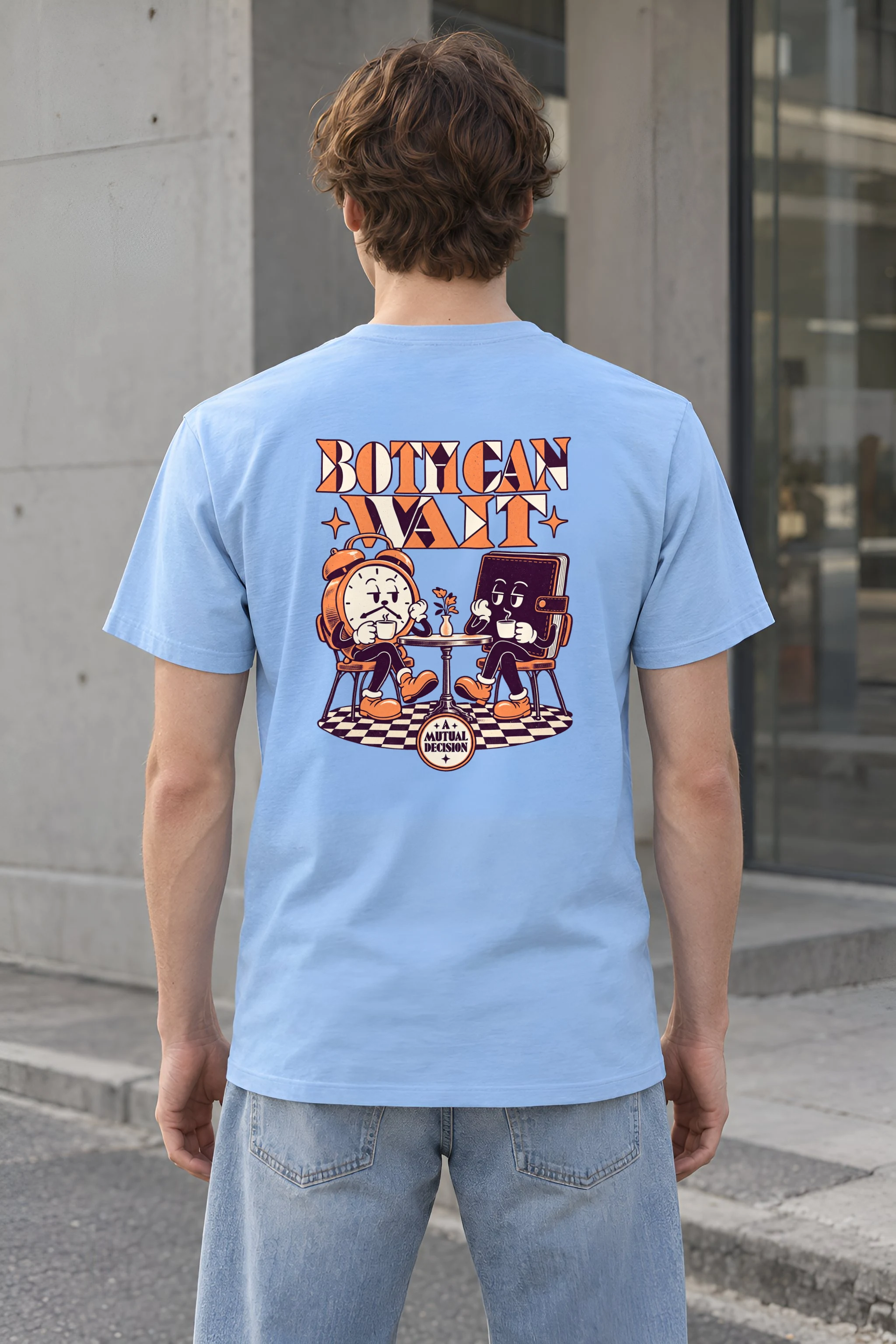 "Both Can Wait" Heavyweight Unisex Crewneck T-shirt