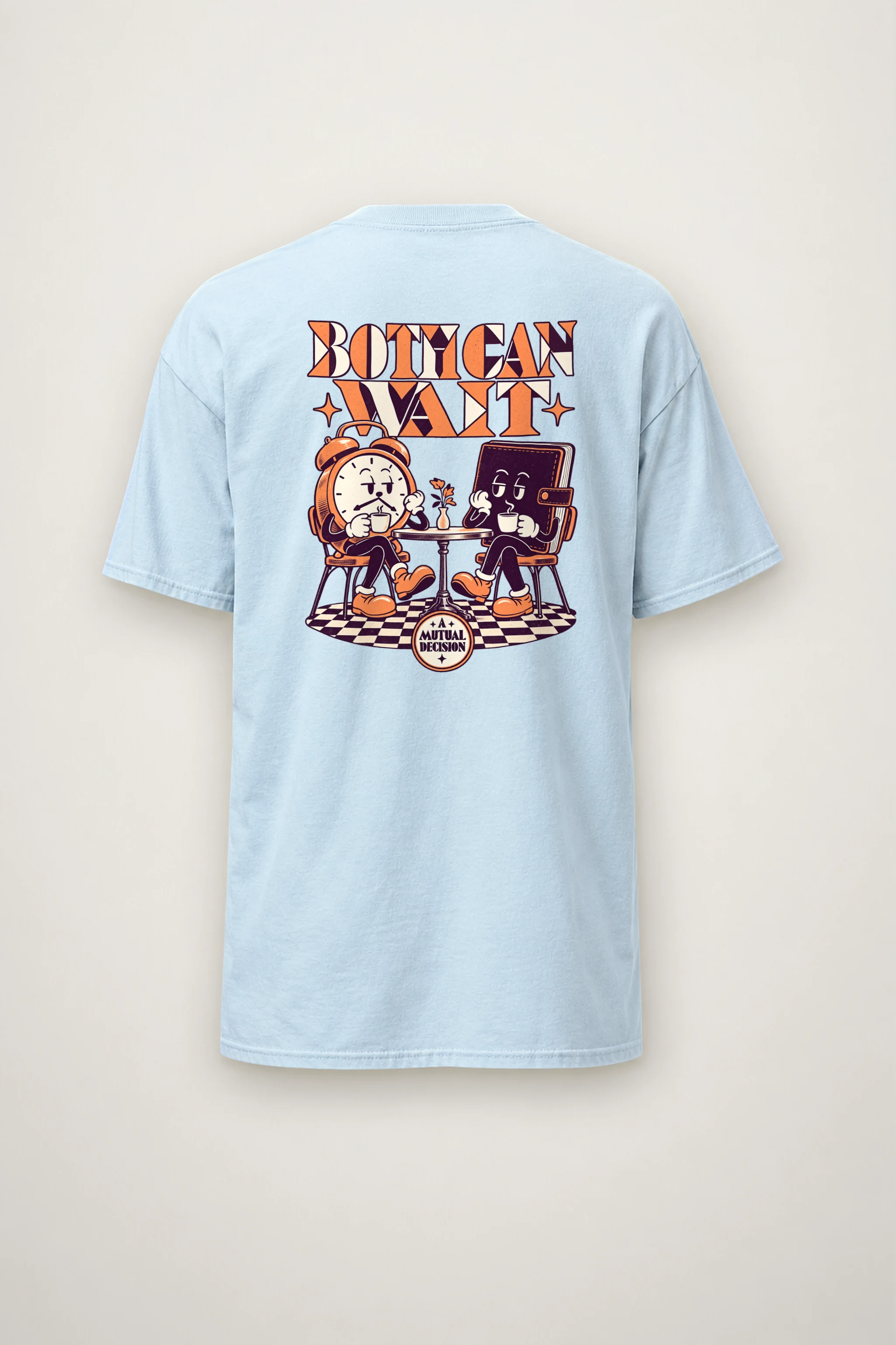 "Both Can Wait" Heavyweight Unisex Crewneck T-shirt