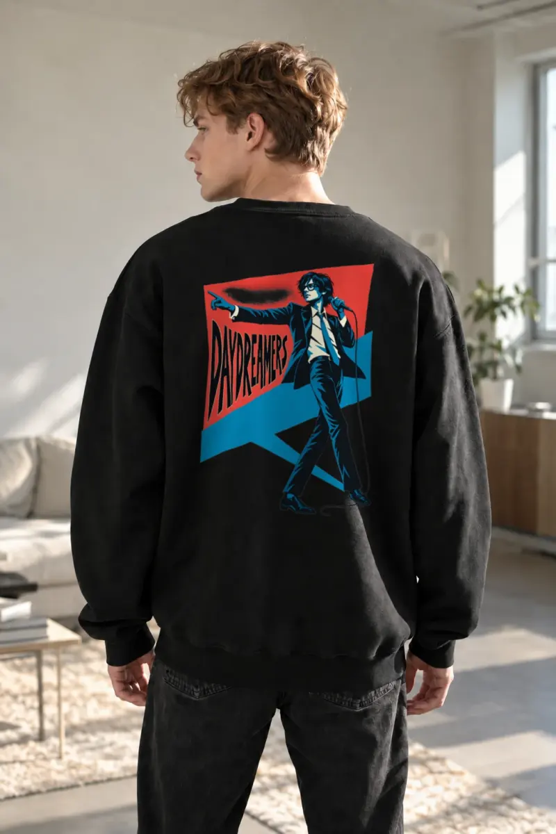 "Bowie Pop Art" Heavy Blend Unisex Crewneck Sweatshirt | Gildan 18000