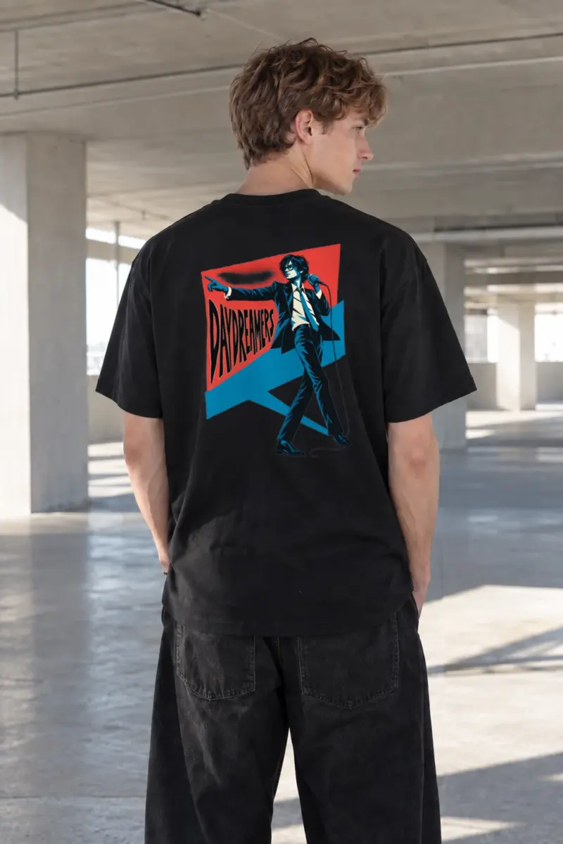 "Bowie Pop Portrait" Heavyweight Unisex Crewneck T-shirt | Gildan 5000