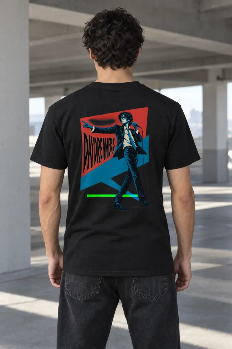"Bowie Pop Portrait" Heavyweight Unisex Crewneck T-shirt | Gildan 5000