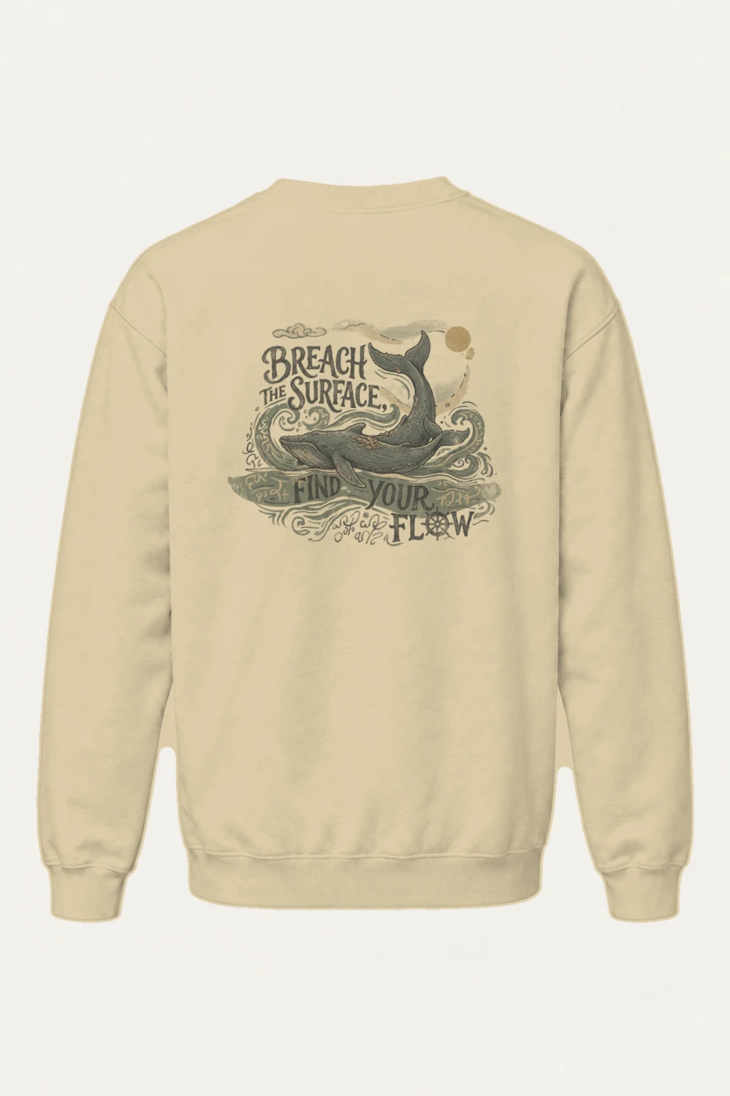 "Breach The Surface" Heavy Blend Unisex Crewneck Sweatshirt | Gildan 18000