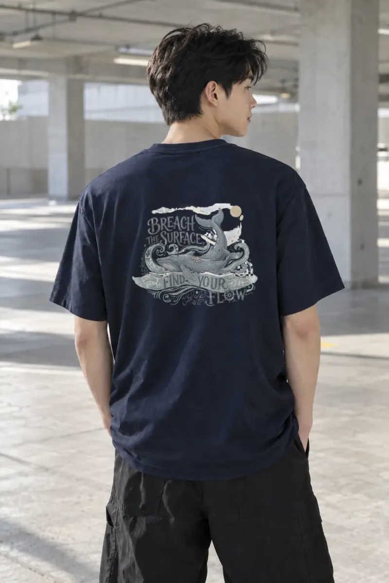 "Breach The Surface" Heavyweight Unisex Crewneck T-shirt | Gildan 5000