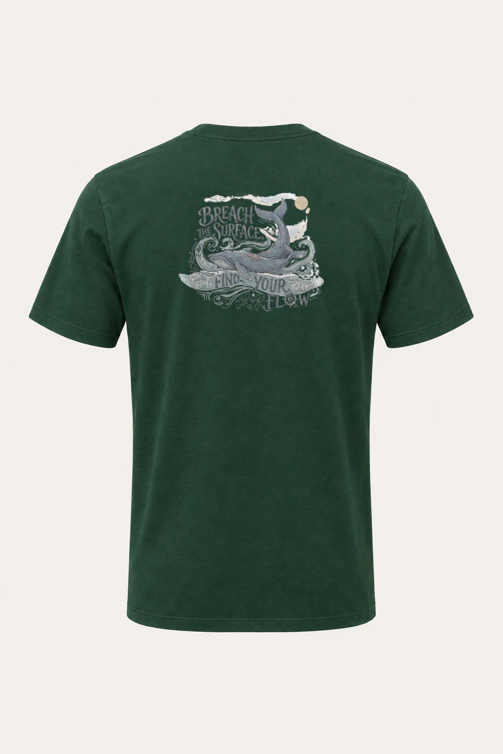 "Breach The Surface" Heavyweight Unisex Crewneck T-shirt | Gildan 5000