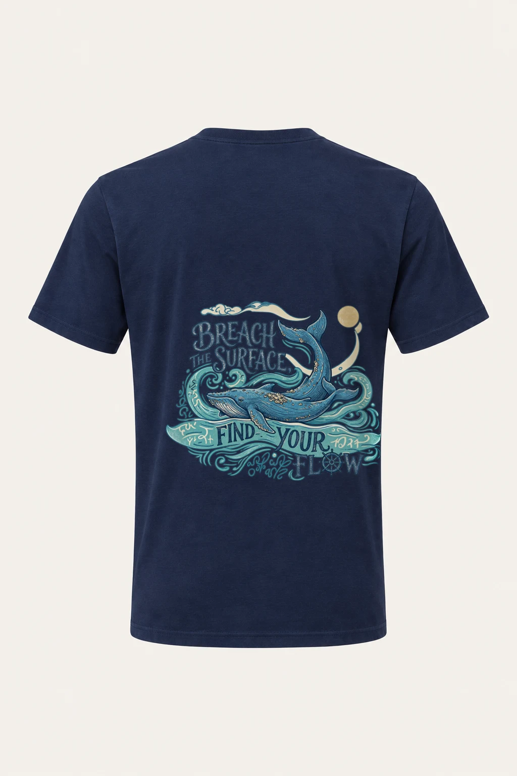 "Breach The Surface" Heavyweight Unisex Crewneck T-shirt | Gildan 5000