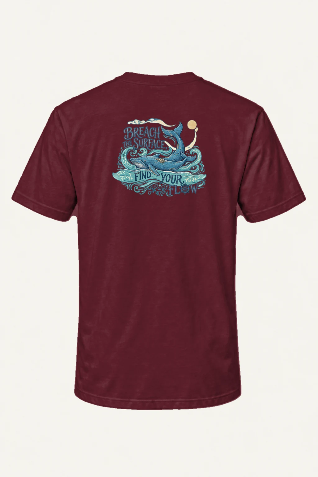 "Breach The Surface" Heavyweight Unisex Crewneck T-shirt | Gildan 5000