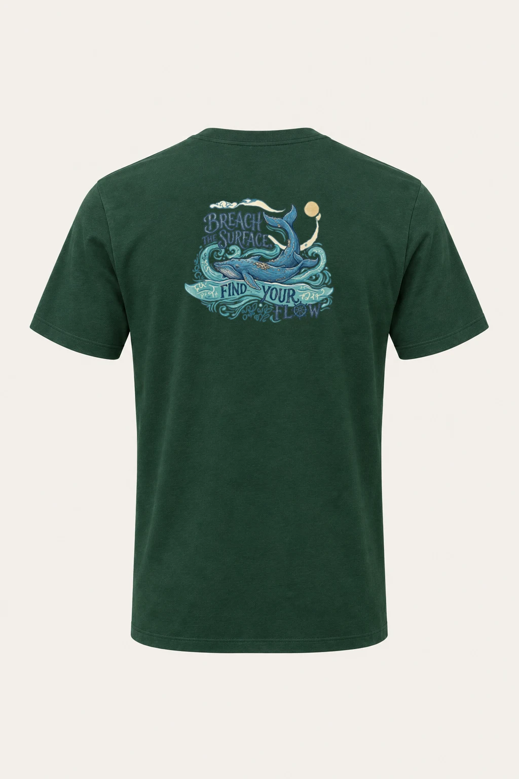 "Breach The Surface" Heavyweight Unisex Crewneck T-shirt | Gildan 5000