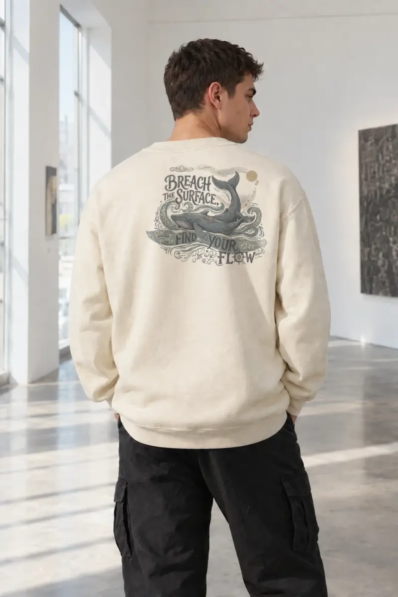 "Breach The Surface" Unisex Sponge Fleece Crewneck Sweatshirt | Bella + Canvas 3901