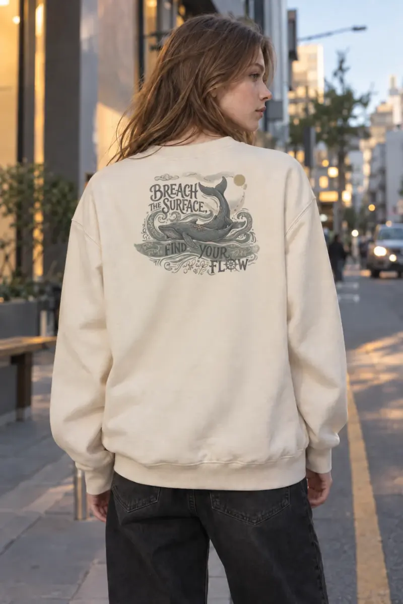 "Breach The Surface" Unisex Sponge Fleece Crewneck Sweatshirt | Bella + Canvas 3901