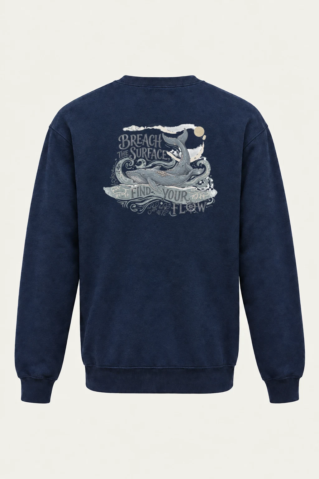 "Breach The Surface" Unisex Sponge Fleece Crewneck Sweatshirt | Bella + Canvas 3901
