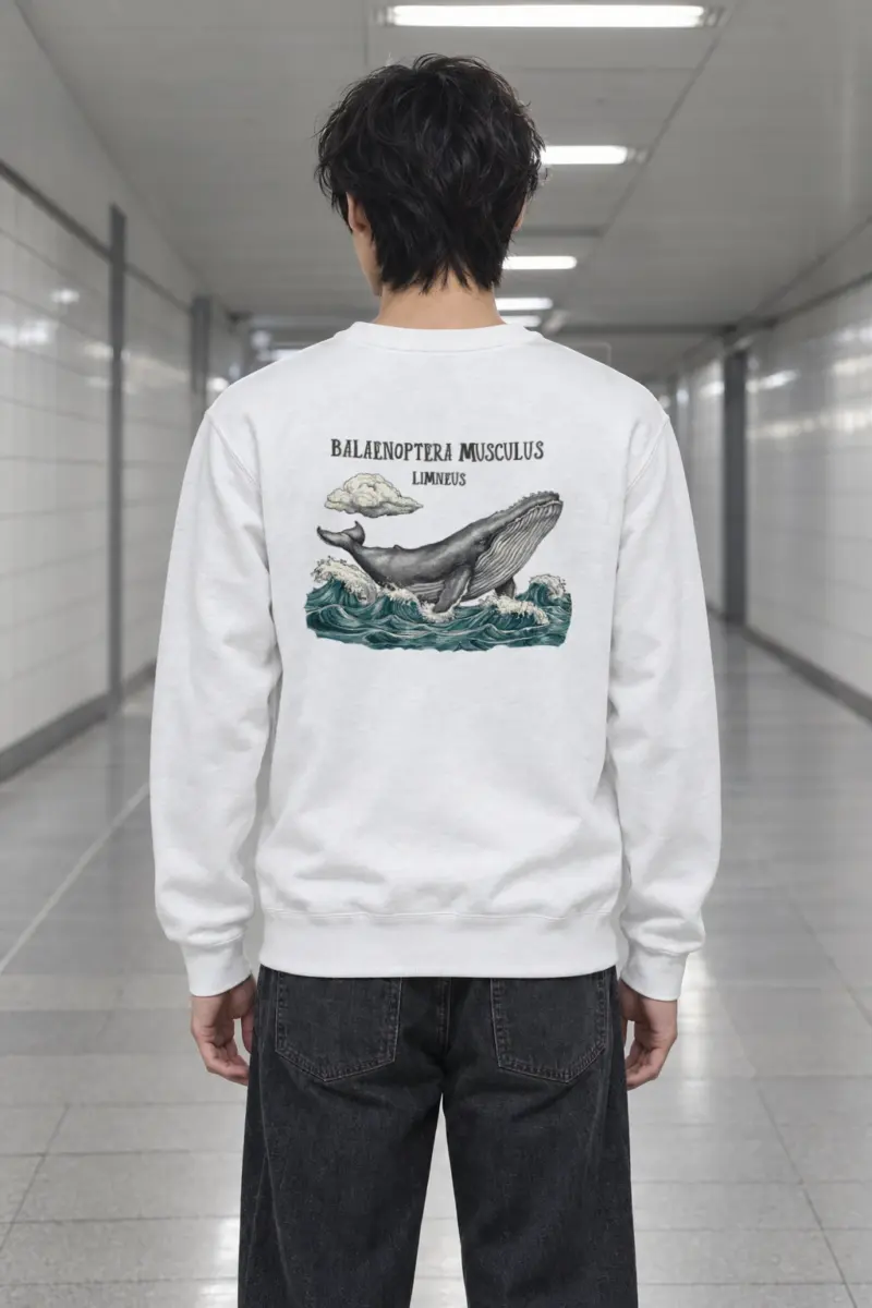 "Breaching Blue Whale" Heavy Blend Unisex Crewneck Sweatshirt