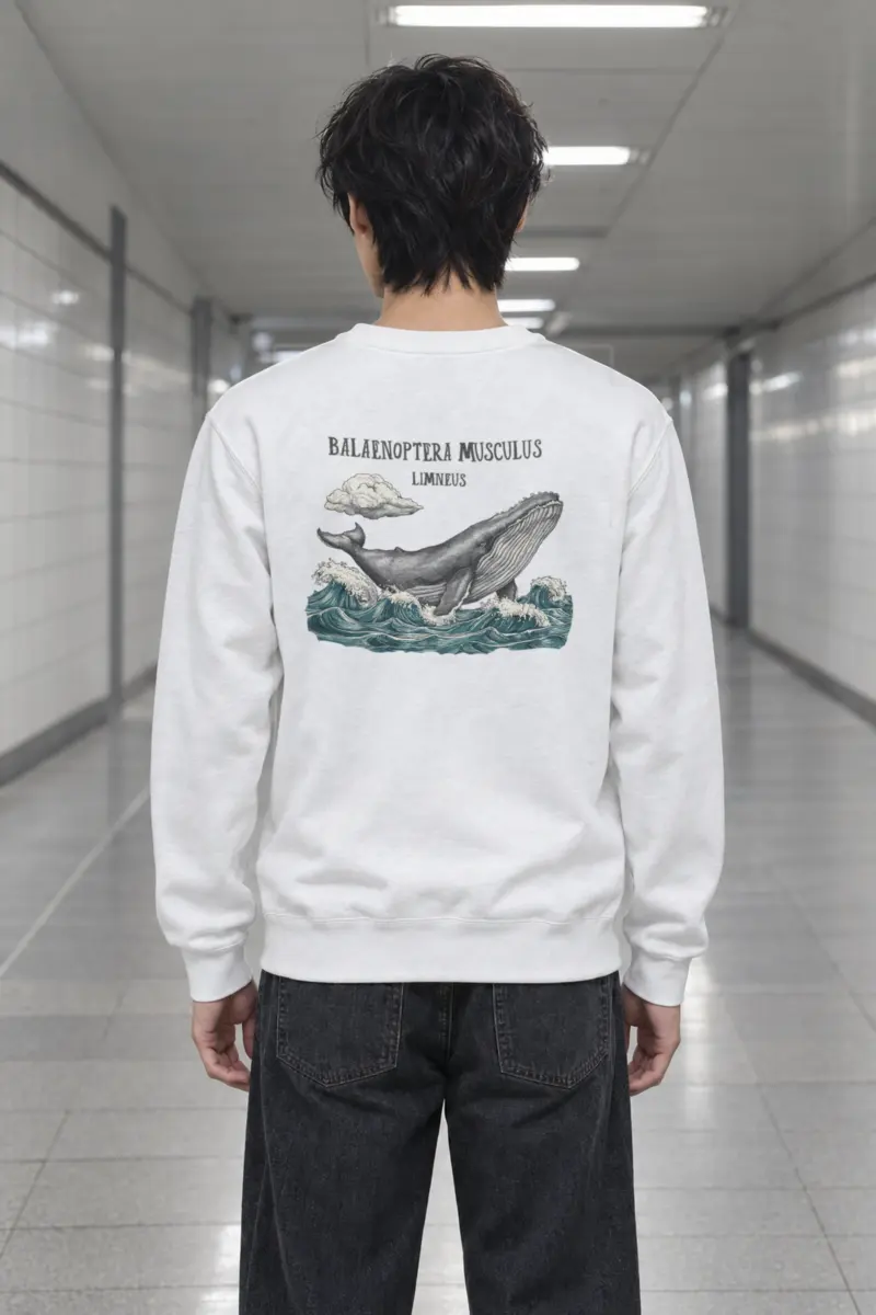 "Breaching Blue Whale" Heavy Blend Unisex Crewneck Sweatshirt
