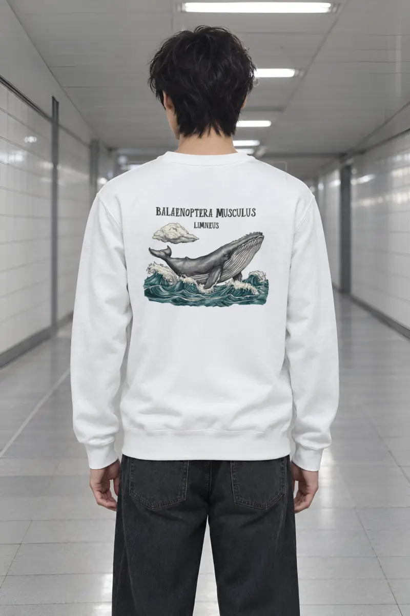 "Breaching Blue Whale" Heavy Blend Unisex Crewneck Sweatshirt