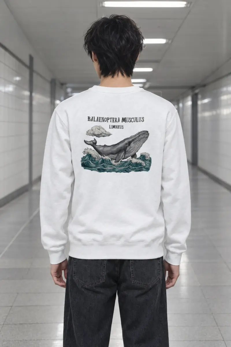 "Breaching Blue Whale" Heavy Blend Unisex Crewneck Sweatshirt