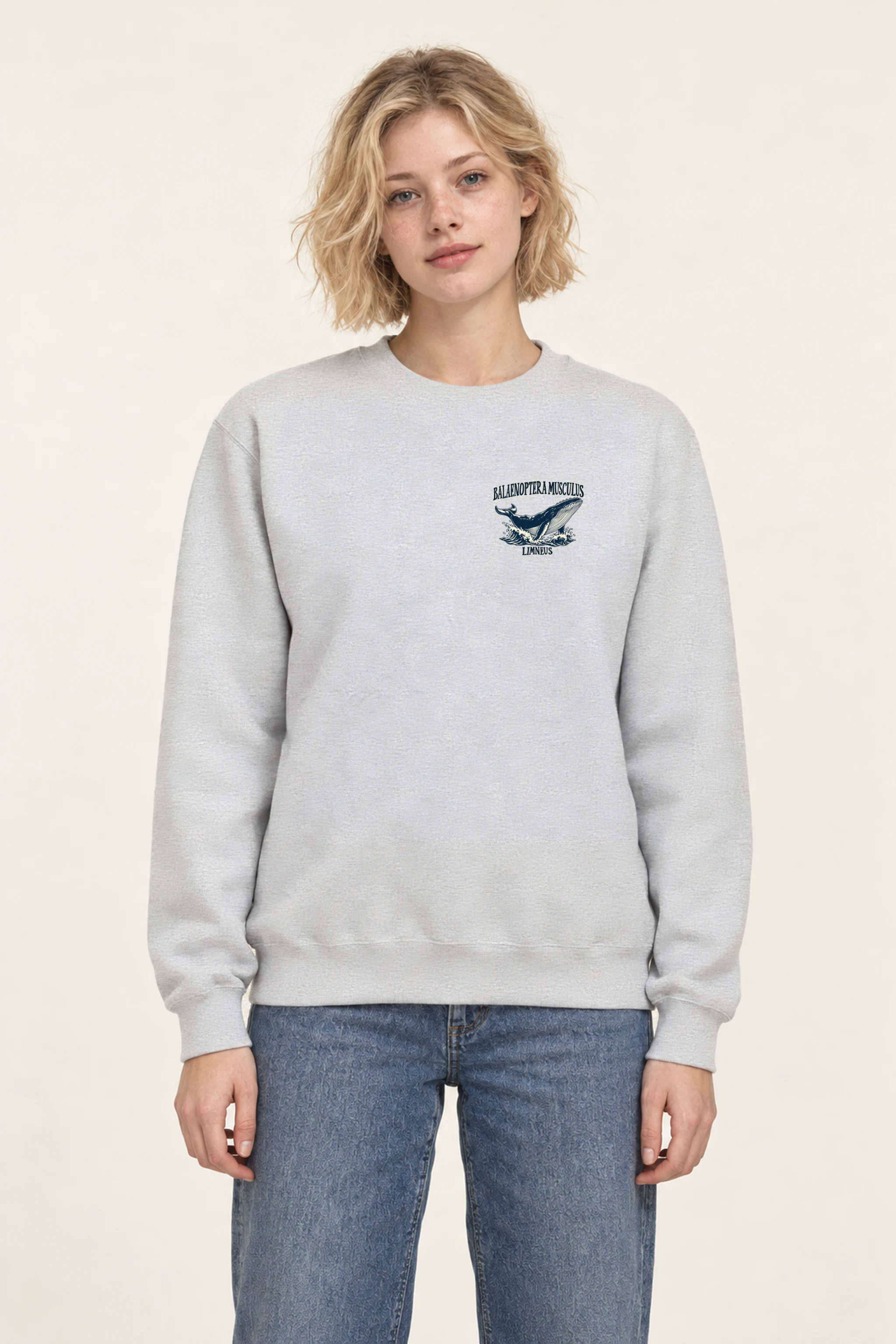 "Breaching Blue Whale" Heavy Blend Unisex Crewneck Sweatshirt