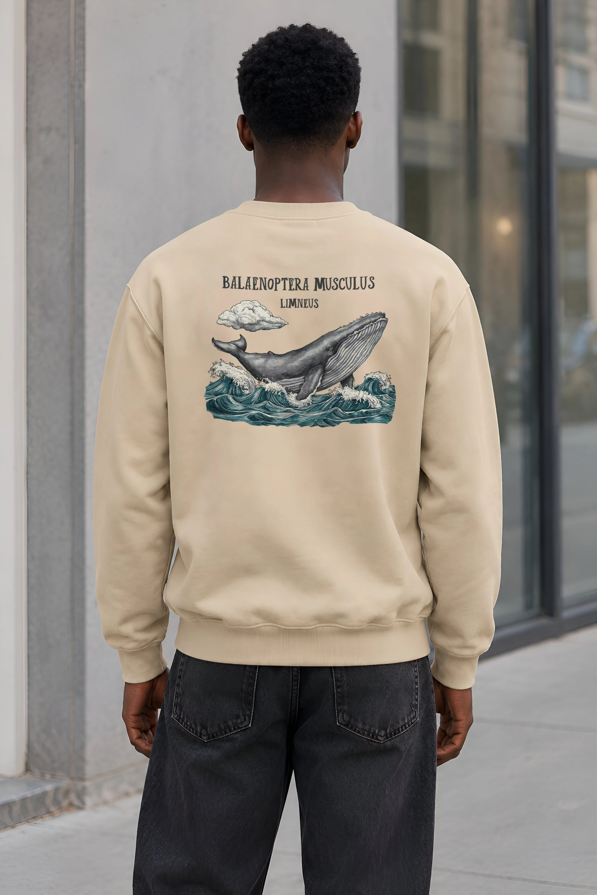 "Breaching Blue Whale" Heavy Blend Unisex Crewneck Sweatshirt