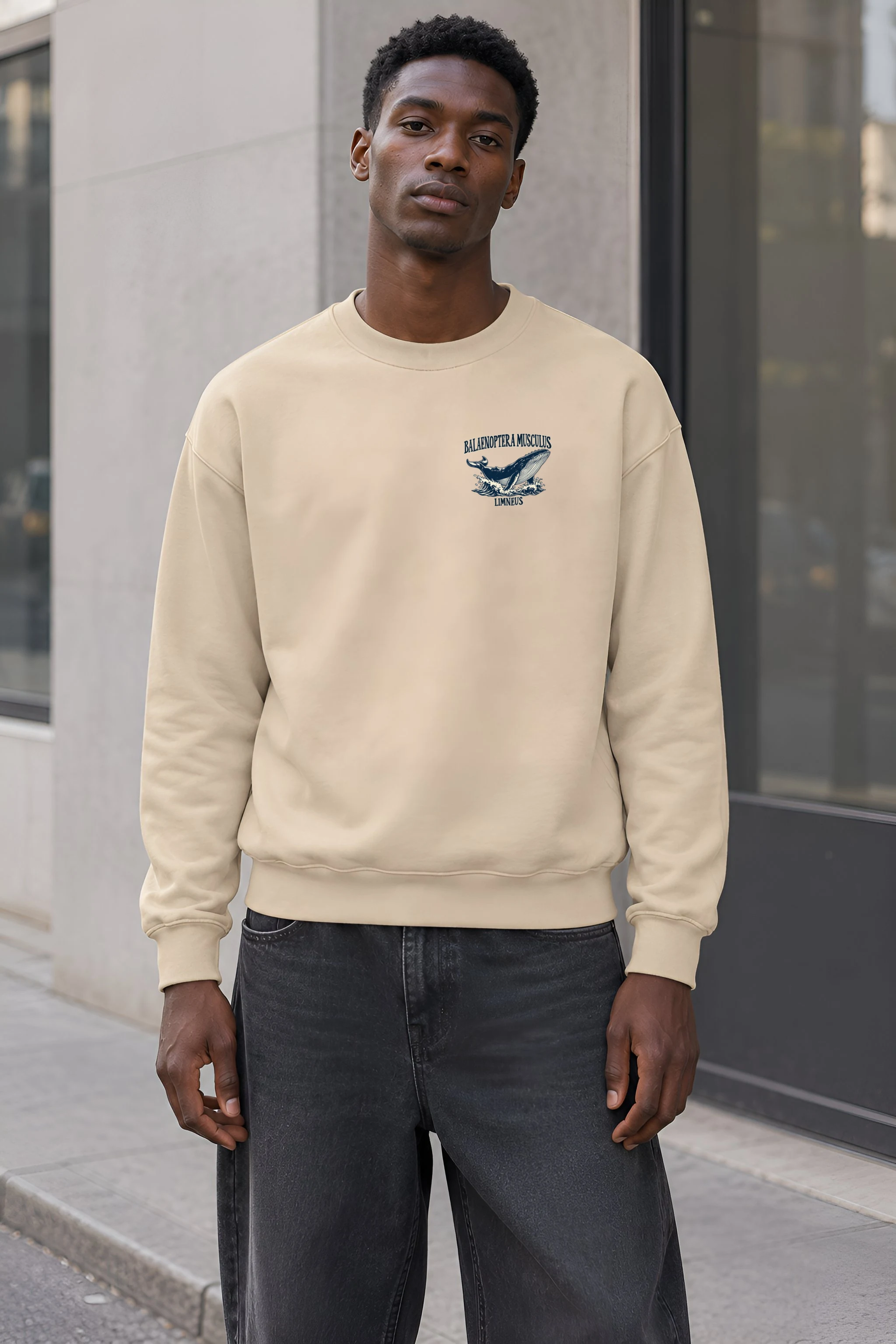 "Breaching Blue Whale" Heavy Blend Unisex Crewneck Sweatshirt
