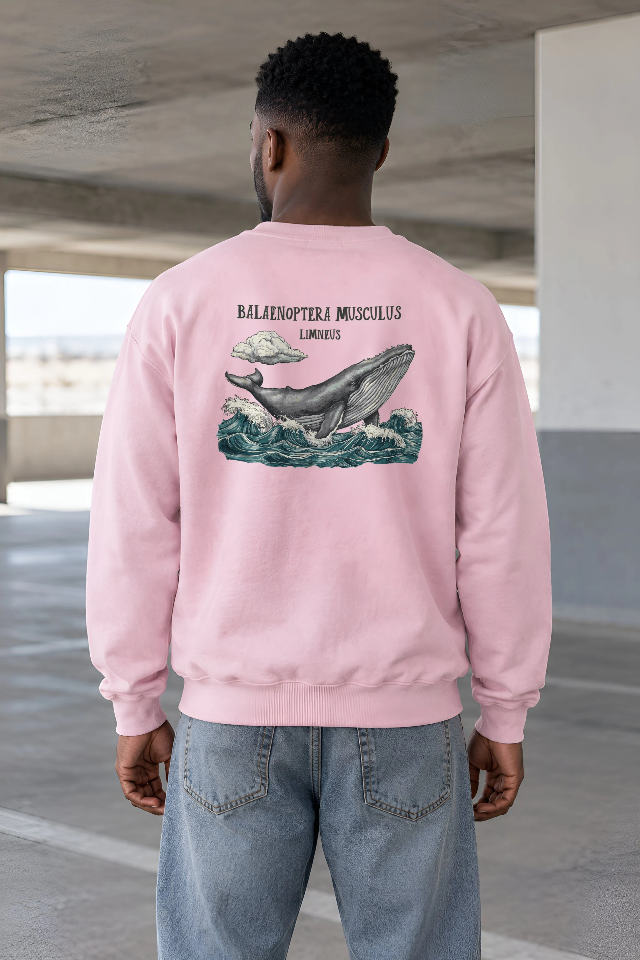 "Breaching Blue Whale" Heavy Blend Unisex Crewneck Sweatshirt