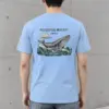 "Breaching Blue Whale" Heavyweight Unisex Crewneck T-shirt