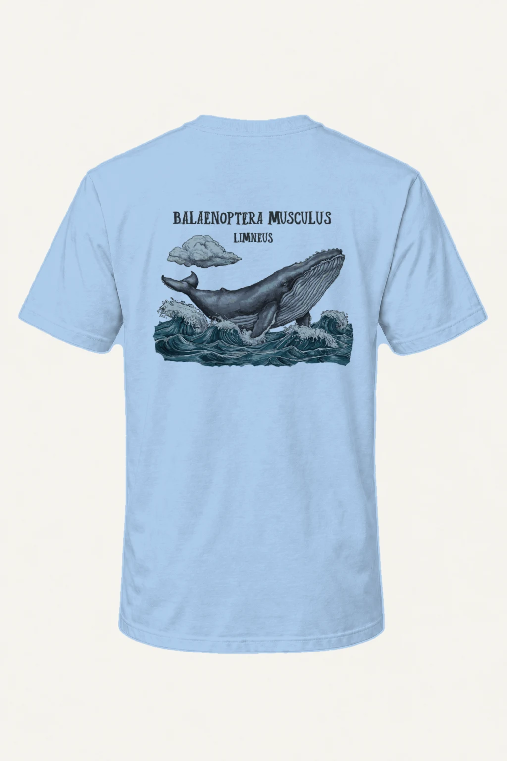 "Breaching Blue Whale" Heavyweight Unisex Crewneck T-shirt | Gildan 5000