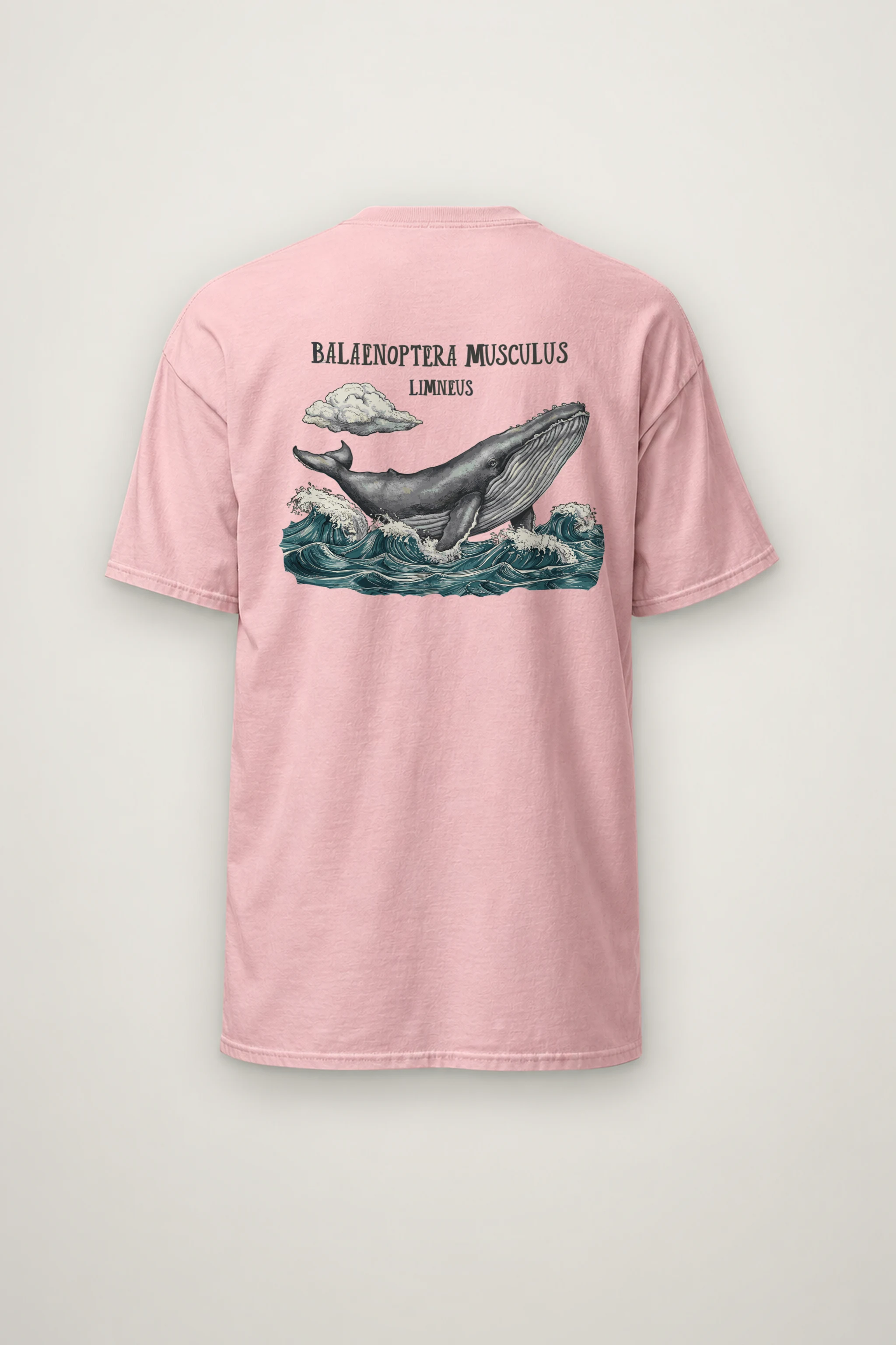 "Breaching Blue Whale" Heavyweight Unisex Crewneck T-shirt