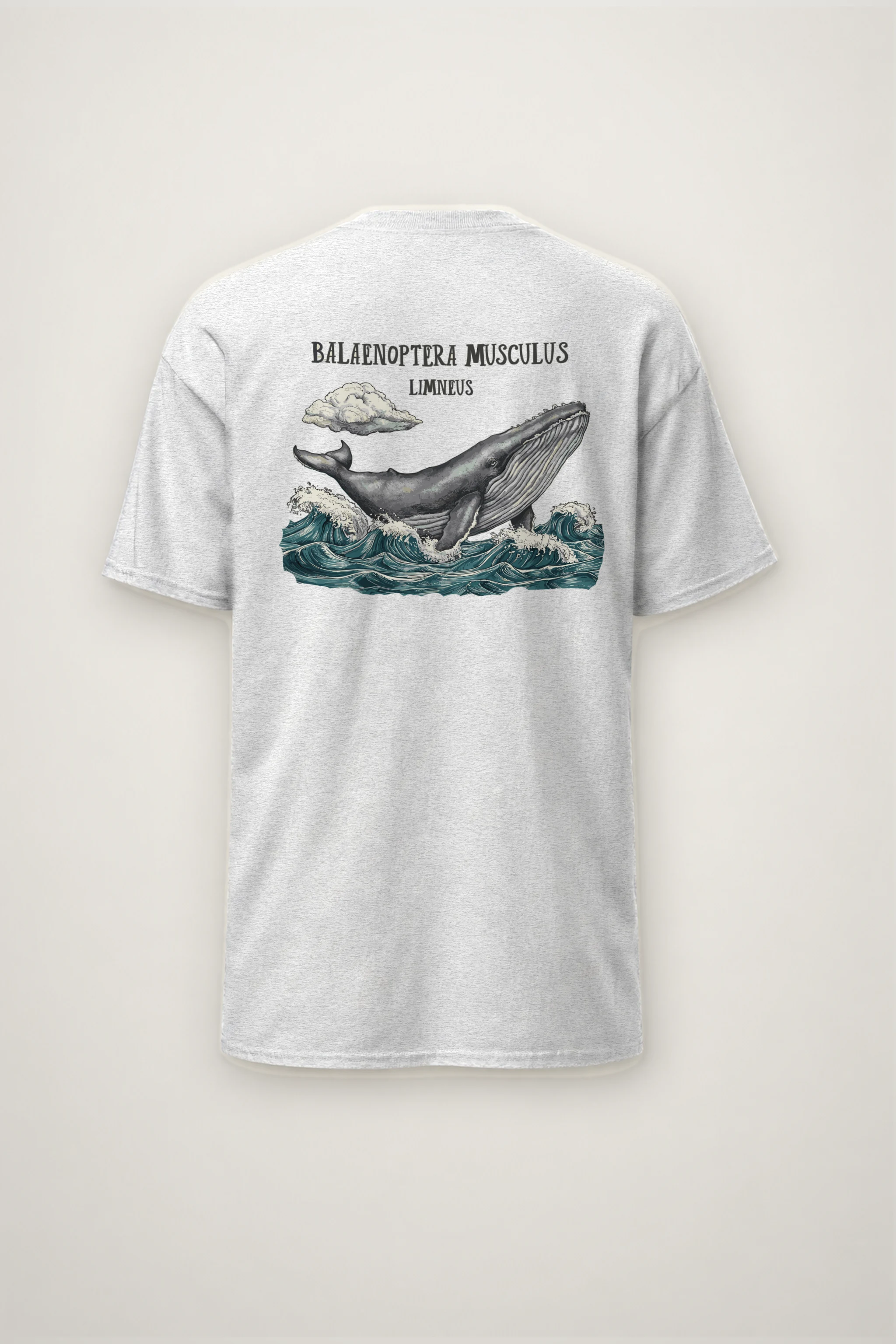"Breaching Blue Whale" Heavyweight Unisex Crewneck T-shirt