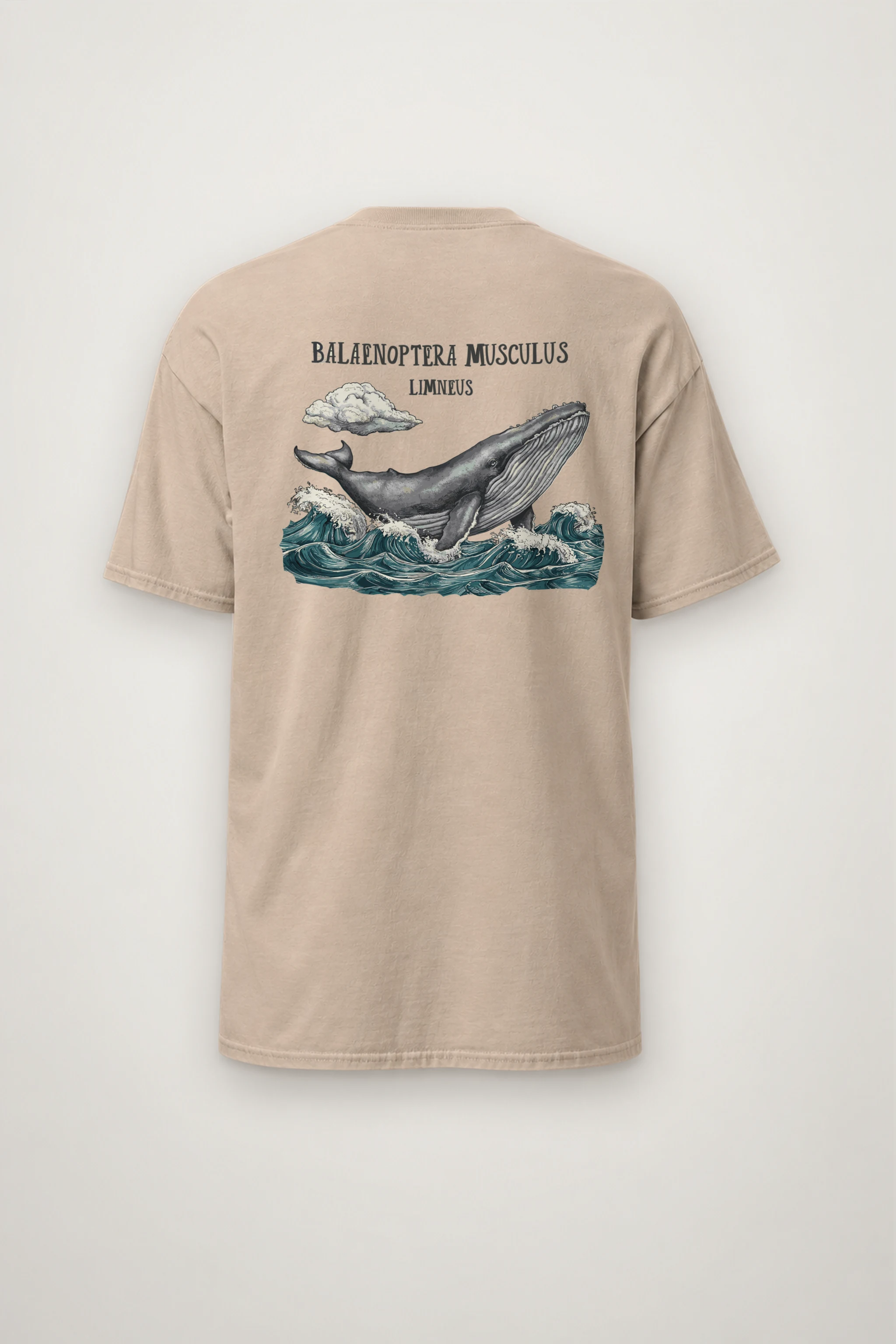 "Breaching Blue Whale" Heavyweight Unisex Crewneck T-shirt