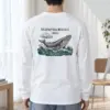 "Breaching Blue Whale" Unisex Longsleeve T-shirt