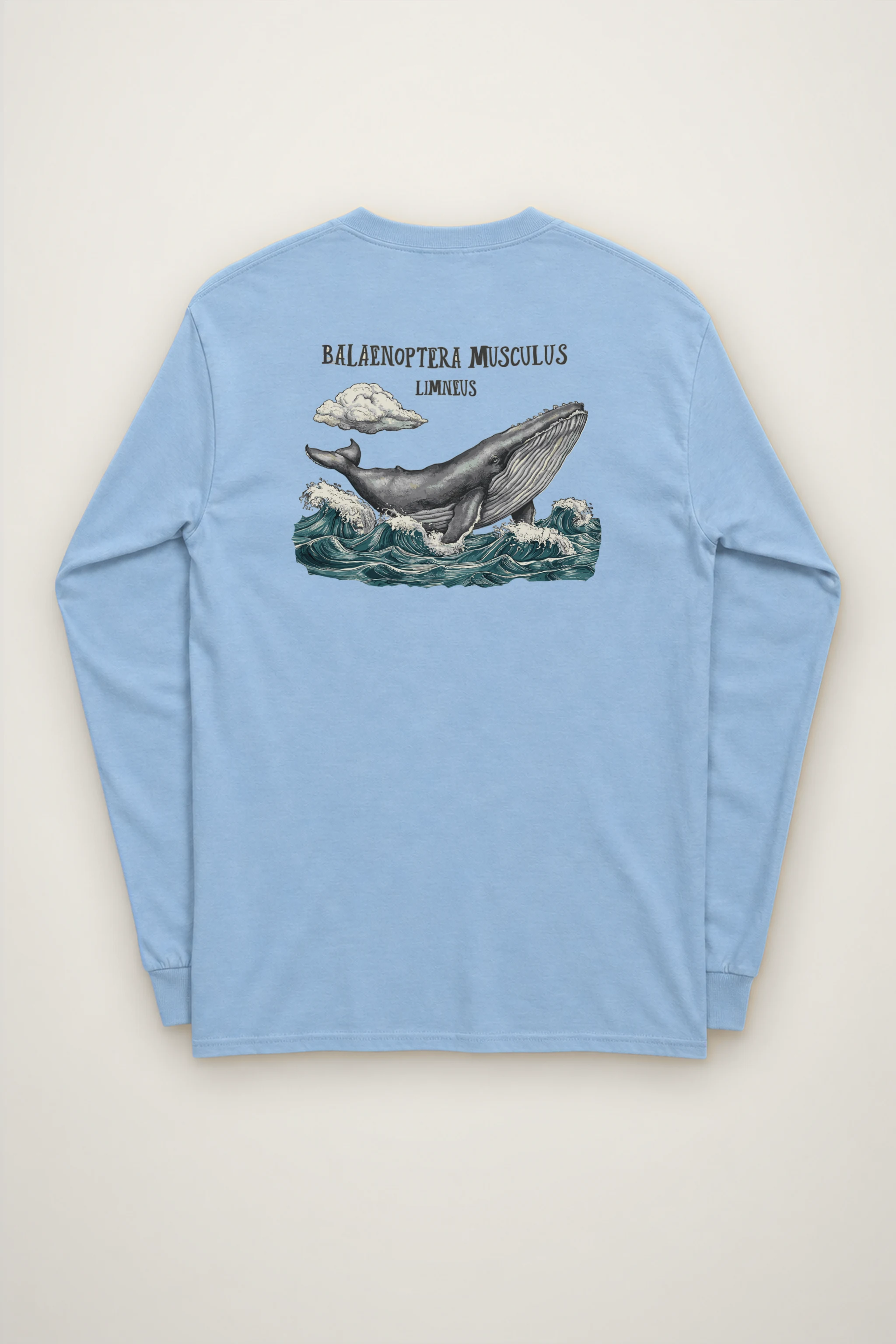 "Breaching Blue Whale" Unisex Longsleeve T-shirt