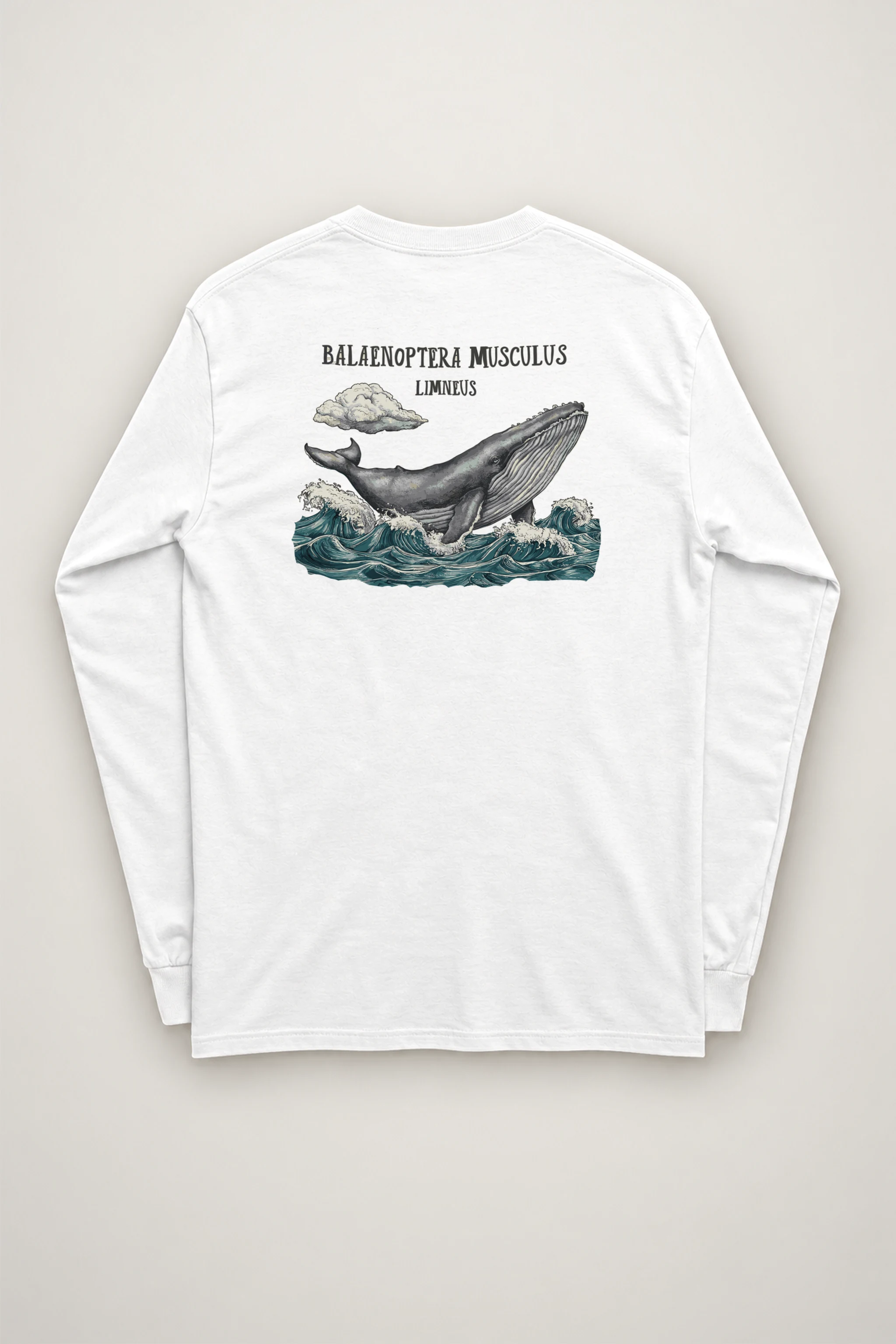 "Breaching Blue Whale" Unisex Longsleeve T-shirt