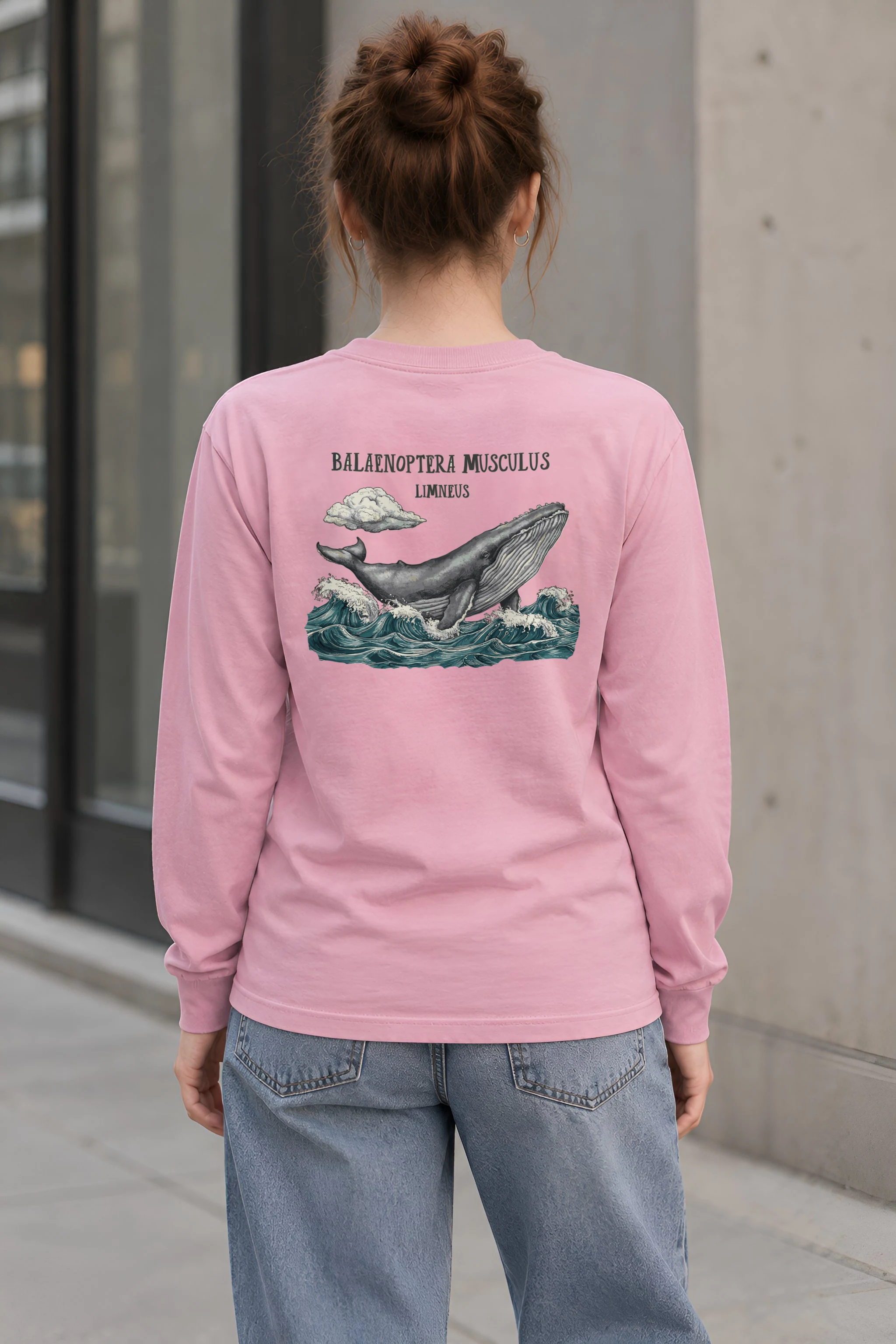 "Breaching Blue Whale" Unisex Longsleeve T-shirt